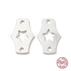 925 link in argento sterling, schede catena, argento, 10x6.5x0.5mm, Foro: 1 mm