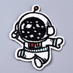宇宙飛行士のアップリケ  機械刺繍布地手縫い/アイロンワッペン  マスクと衣装のアクセサリー  雪  64.5x50x1.5mm