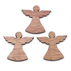 Платановые кабошоны из дерева, вырезанные лазером деревянные формы, ангел, верблюжие, 50x48.5x3 мм