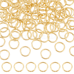 Unicraftale 100pcs 304 anneaux de saut en acier inoxydable, anneaux de jonction ouverts, rond, or, 15 jauge, 13x1.5mm, diamètre intérieur: 10 mm