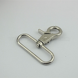 Alloy Swivel Clasps, Lobster Claw Clasp, Platinum, 5.8cm, Hole: 50mm