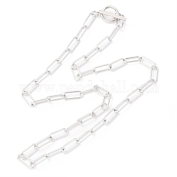 Collares de cadena de clip de acero inoxidable 304, con corchetes de la palanca, color acero inoxidable, 20.15 pulgada (51.2 cm), 5.5mm