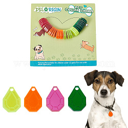 32 Uds 4 colores transparente en blanco acrílico mascota etiqueta de identificación de perro, para dijes de collar de cachorro, lágrima, color mezclado, 17.5x12.5x3mm, agujero: 3 mm, 8 piezas / color