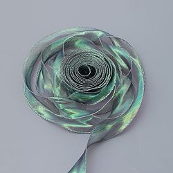Fischschwanz-Garn-Band-Blumen-Geschenkpapier, schnee garn band wellenband blumenstrauß papier, diy handwerk, dunkelgrün, 40 mm, ca. 9 m / Rolle