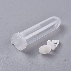 DIY Crystal Epoxy Resin Material Filling, Mushroom, For Display Decoration, with Transparent Tube, White, 20x17.5x10mm