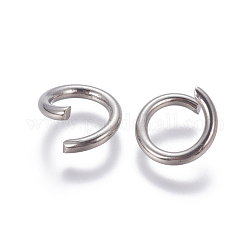 304 anello di salto in acciaio inossidabile, anelli di salto aperti, colore acciaio inossidabile, 12 gauge, 12x2mm, diametro interno: 8mm