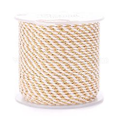 4重ポリコットンコード  手作りマクラメ綿ロープ  金ワイヤと  ひも壁掛け用植物ハンガー  diyクラフトストリング編み  ベージュ  1.5mm  約21.8ヤード（20m）/ロール