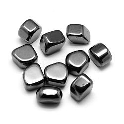 Perles de pierre gemme hématite synthétique non magnétique, pierre roulée, pépites, pas de trous / non percés, 17~24x13~17x13mm