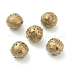 Legierung Tibetische Perlen, Runde, cadmiumfrei und bleifrei, Antik Golden, 9x8.5 mm, Bohrung: 1.5 mm