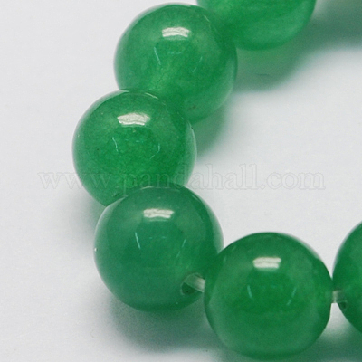Chapelets de perle en jade blanc naturel&nbsp;G-R165-10mm-14-1