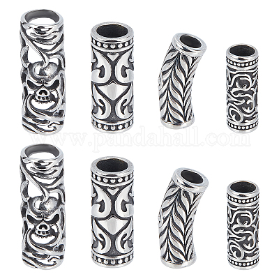 Curved Tube Spacers Column Spacer Beads Antique Silver Tube - Temu