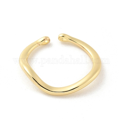 Componenti dell'anello del polsino aperto in ottone&nbsp;KK-G518-06G-02-1
