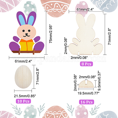 Coniglietti pasquali 7 cm - set da 2 pezzi