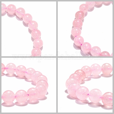 Natürliche Rose Stretch-Armbänder Quarz wulstige&nbsp;B072-1-1