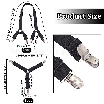 Bed Sheet Band Straps Suspenders 4 pcs Fitted Bed Sheet Corner Holder  Elastic Straps