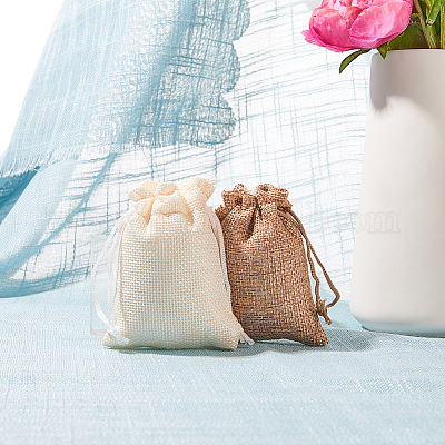Pochettes en toile de jute&nbsp;ABAG-BC0001-08-9x7-1
