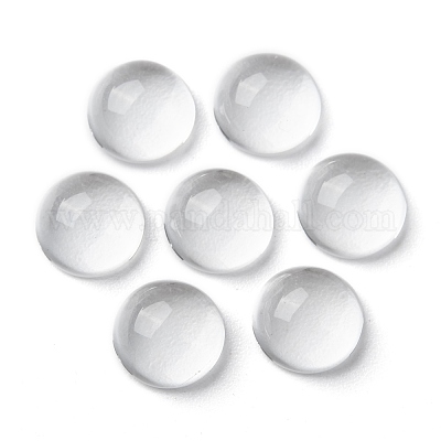 Transparent halbrund Glas Cabochons&nbsp;GGLA-R027-10mm-1