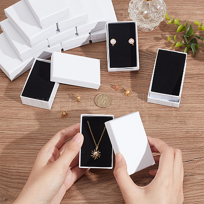 Boîtes à bijoux en carton&nbsp;CBOX-WH0003-27-1