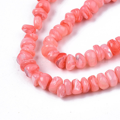 Chapelets de perles en coquillage naturel&nbsp;SSHEL-S278-131F-1