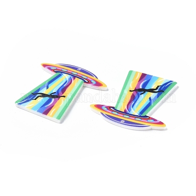 Pendentifs acryliques thème extraterrestre&nbsp;MACR-E013-03C-1