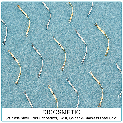 Shop DICOSMETIC 40Pcs 2 Colors 304 Stainless Steel Charms for