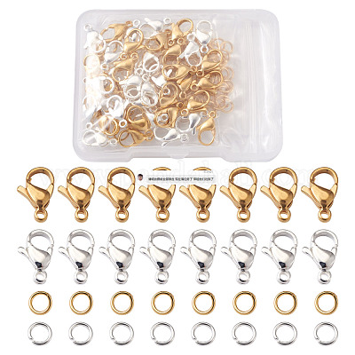 25Pcs Stainless Steel Lobster Clasps For Jewelry Making 9/10/12