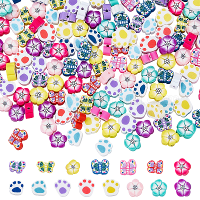  300 PCS Flower Clay Bead Charms Colored Polymer Clay Beads Cute  Star Heart Animals Butterfly Mixed Dessert Clay Beads Charms for DIY  Jewelry Bracelet Earring Necklace Craft Making Supplies