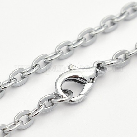 Iron Cable Chain Necklace Making MAK-D007-07P-1