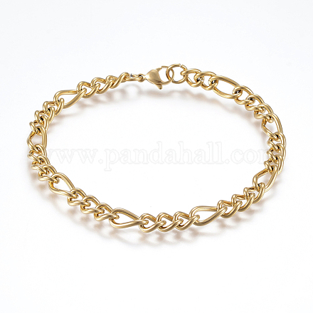 Bracelets de cheville avec chaîne en 304 acier inoxydable X-AJEW-I039-03G-1