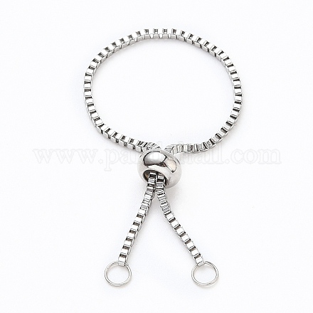 Regolabile 316 anello di scorrimento catena in acciaio inossidabile chirurgico X-AJEW-JB00775-01-1