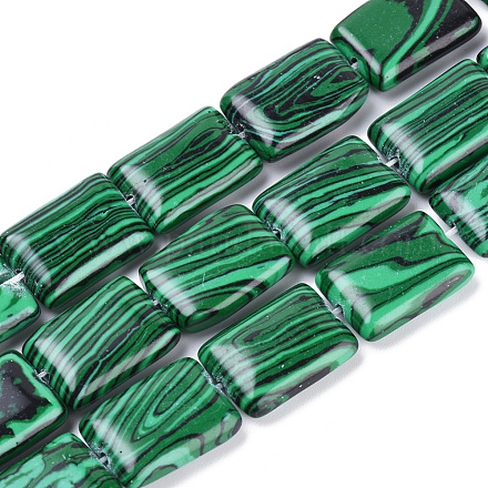 Synthetic Malachite Beads Strands G-T063-01-1