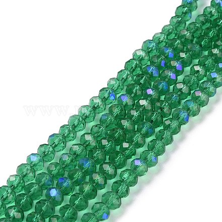 Chapelets de perles en verre électroplaqué EGLA-A034-T6mm-L12-1