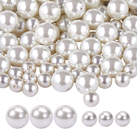 100 pz 2 perle di vetro stile perle HY-SZ0001-01-1