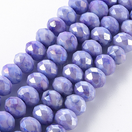 Fili di perle di vetro verniciate opache da forno X-EGLA-N006-010A-B07-1