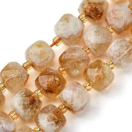 Chapelets de perles de citrine naturelle G-Q010-A24-01-1