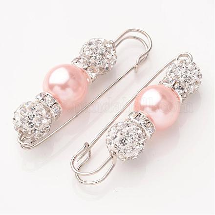 Valentines Day Gifts for Her Rhinestone Clay Brooches JEWB-H004-02-1