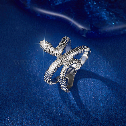 Кольца в форме змеи из стерлингового серебра с родиевым покрытием ZD1642-4-1