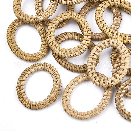 Handmade Reed Cane/Rattan Woven Linking Rings WOVE-T005-18A-1