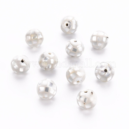 Perles en résine SSHEL-T014-38-8mm-04-1