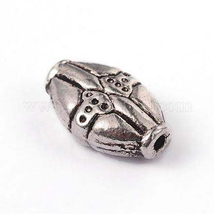 Oval Tibetan Style Alloy Beads PALLOY-ZN4409-AS-RS-1