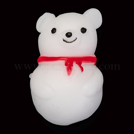 Рождественская тема в форме медведя мягкая игрушка для снятия стресса AJEW-P085-03-1