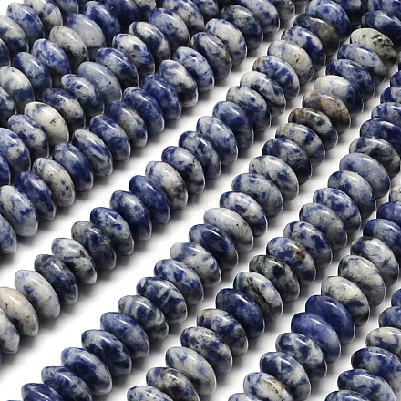 Rondelle Natural Blue Spot Beads Strands G-R309-16-1