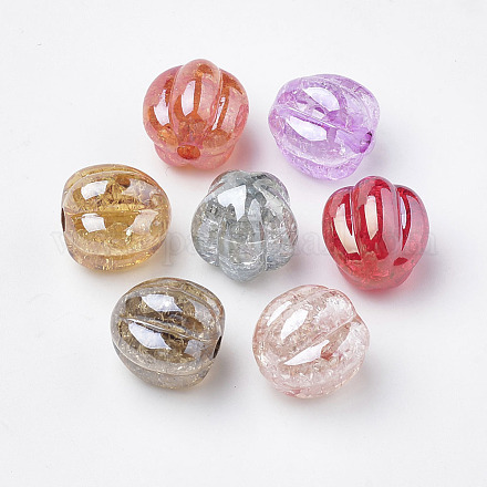 Perles acryliques transparentes de style craquelé X-MACR-S268-G-1