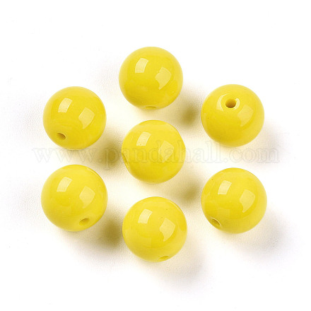 Perle di vetro di colore solido opaco GLAA-N007-10mm-A02-1