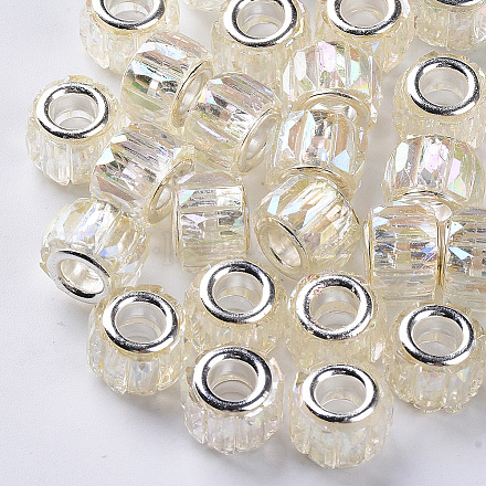 Perline europei di resina trasparente RPDL-Q023-A-B07-1