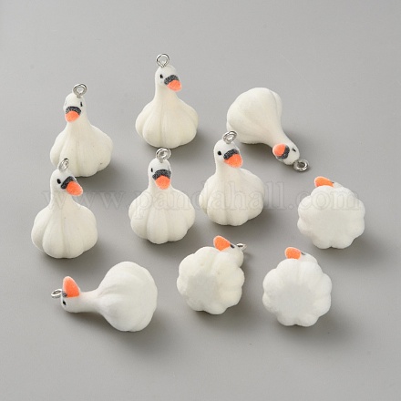 Pendentifs en résine floquée&nbsp;RESI-TAC0002-82B-1