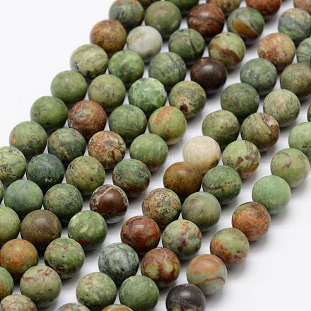 Chapelets de perles en opale vert naturel G-K209-03C-12mm-1