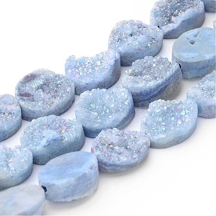 Galvani natürlichem Quarz-Kristall-Perlen Stränge G-UK0005-10x14mm-10-1