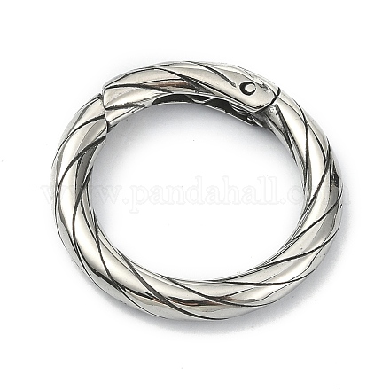Stile tibetano 316 anello a molla in acciaio inossidabile chirurgico STAS-E191-03AS-01-1
