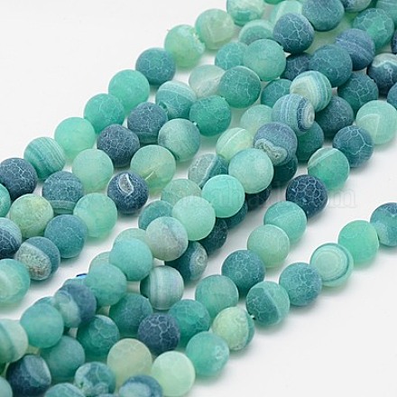 Natural Weathered Agate Beads Strands X-G-G589-8mm-04-1